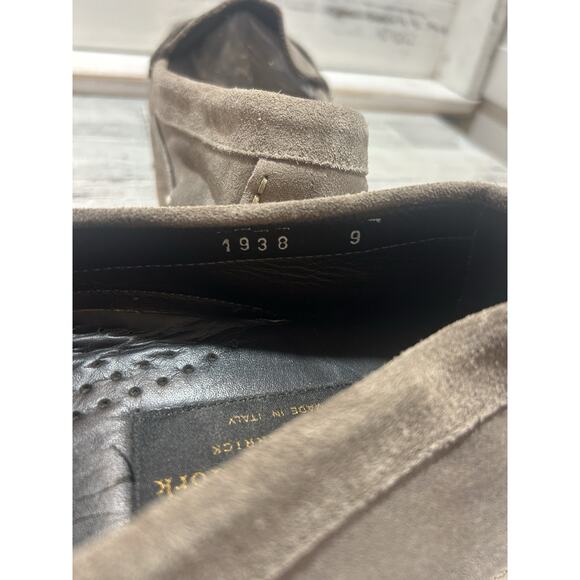 To Boot New York Adam Derrick Suede Driving Shoes Loafers Slip On Gray 9 Italy - Picture 7 of 8
